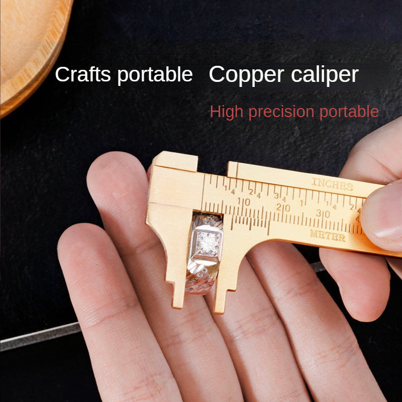 Mini Vernier Caliper Single,Double Scale Measuring Tool Brass Image 6