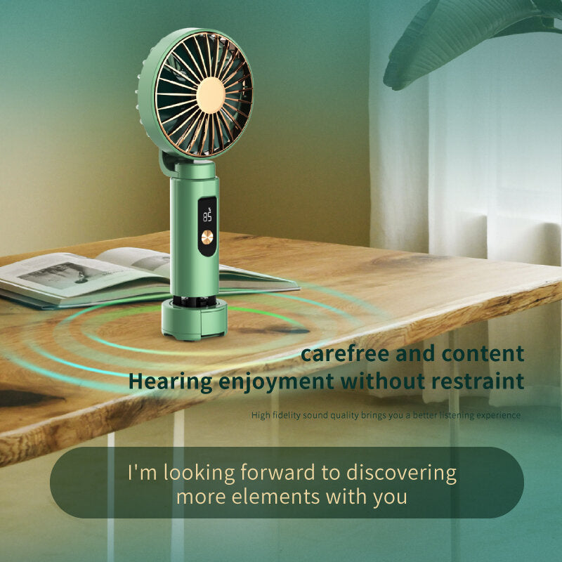 Mini Wireless Speaker with 3 in 1 Cooling Fan Bone Conduction Rechargeable Three Speeds Handheld Image 2