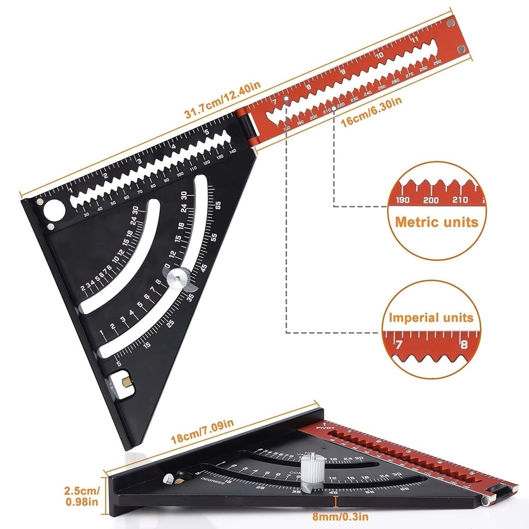 Multi-Function Foldable Triangle Ruler Square Protractor Marking Measuring Tools Image 4