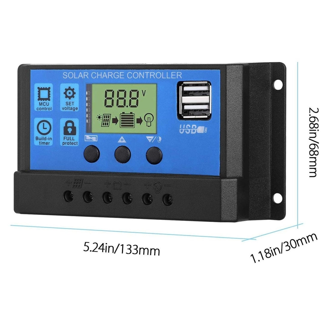 Multi-Function Adjustable LCD Display Solar Panel Charger Controller 12V,24V Image 6