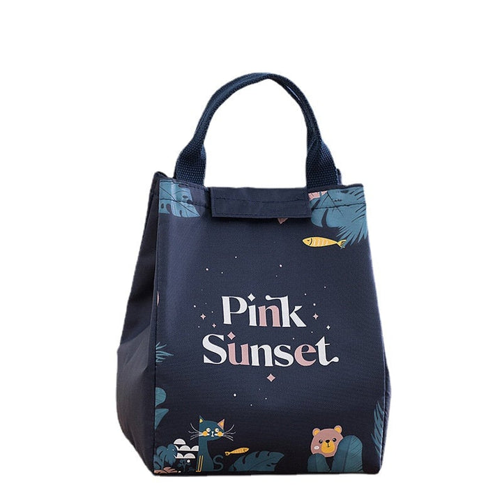 Multicolor Cute Cat Lunch Bag Cooler Bags Women Hand Pack Thermal Breakfast Box Portable Picnic Travel Bag Image 1