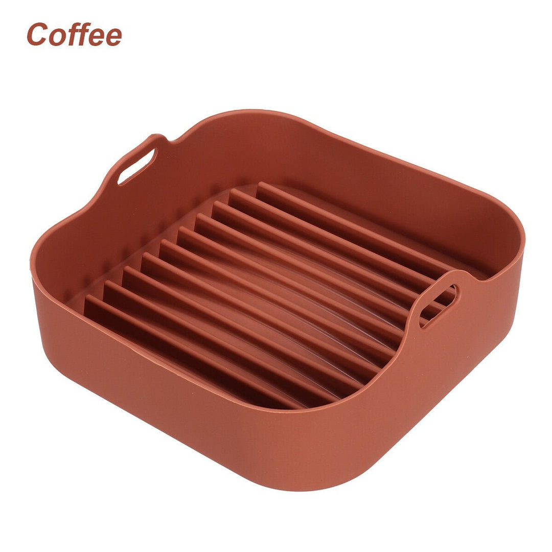 Multi-functional Silicone Baking Tray High Temperature Resistant Non-stick Bread Fried Baking Pan with Handles Image 5