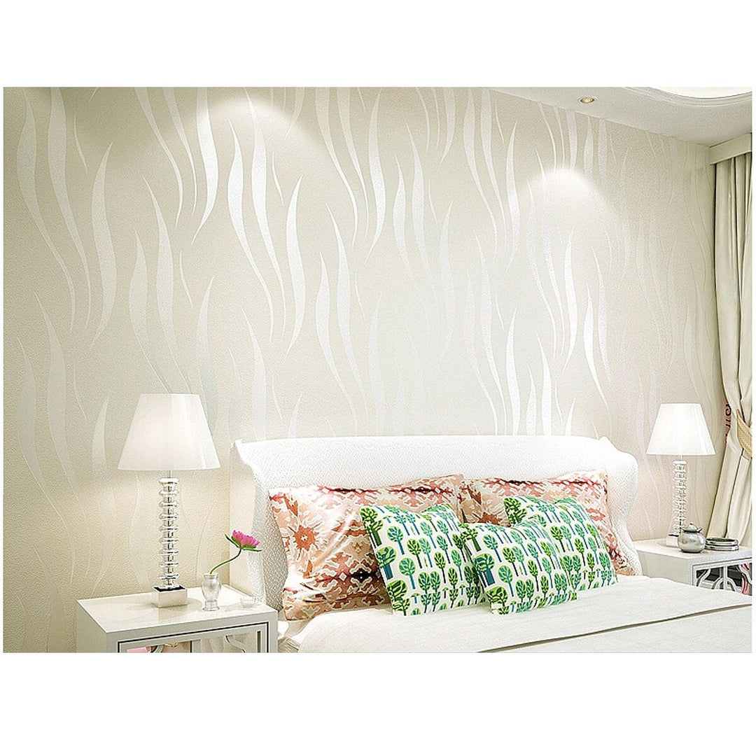 Non-woven Wallpaper Roll 3D Wave Background Sticker Living Room Bedroom Decoration Image 8