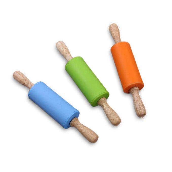 Non-Stick Silicone Rolling Pin Kitchen Pastry Dough Flour Bread Cooking Bakeware Tool Image 1