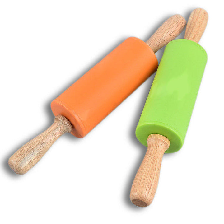 Non-Stick Silicone Rolling Pin Kitchen Pastry Dough Flour Bread Cooking Bakeware Tool Image 3