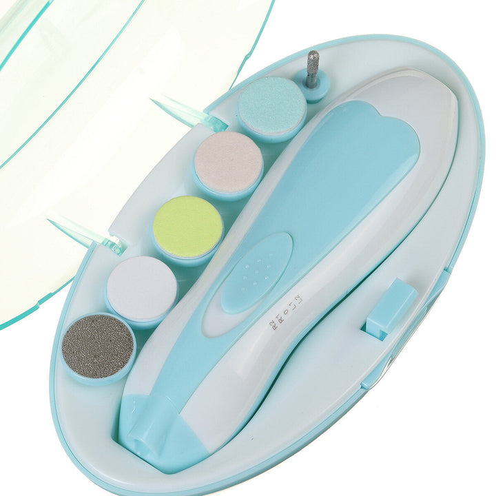 Pet Nail Clippers LED Electric Nail Polisher Cat Dog Nail Grinder W, 6 Grinding Heads Image 4