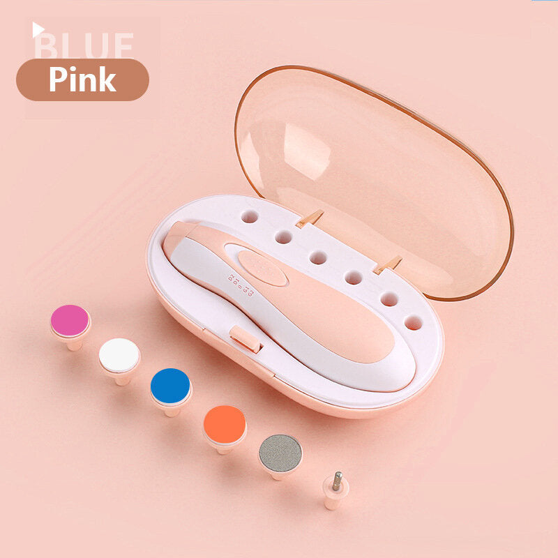 Pet Nail Clippers LED Electric Nail Polisher Cat Dog Nail Grinder W, 6 Grinding Heads Image 12