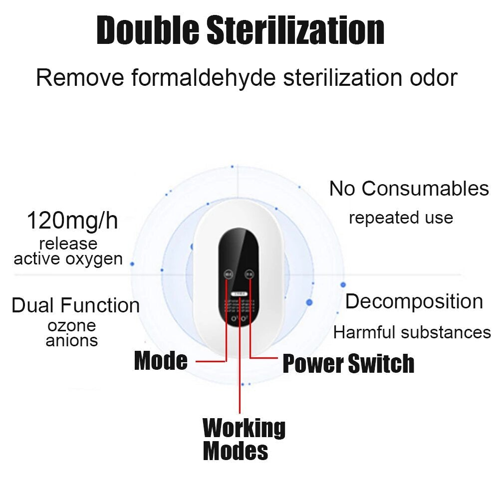 Ozone Generator Machine Smart Formaldehyde Deaerator Air Purifier for Kitchen Toilet Image 9