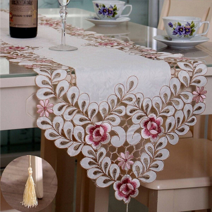 Pastoral Table Runner Flower Tablecloth Wedding Party Home Decorative Mat 40cm X 150cm DTTT Image 5