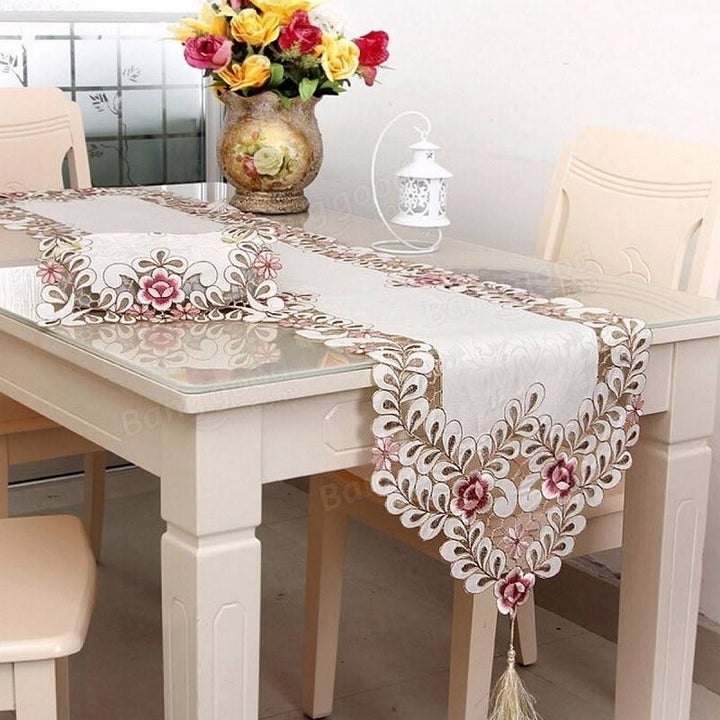 Pastoral Table Runner Flower Tablecloth Wedding Party Home Decorative Mat 40cm X 150cm DTTT Image 6