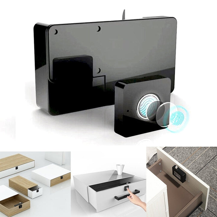 Portable Automatic Intelligent Fingerprint Cabinet Lock USB Rechargeable Luggage Suitcase Padlock 360 Degree Upgrade Image 1