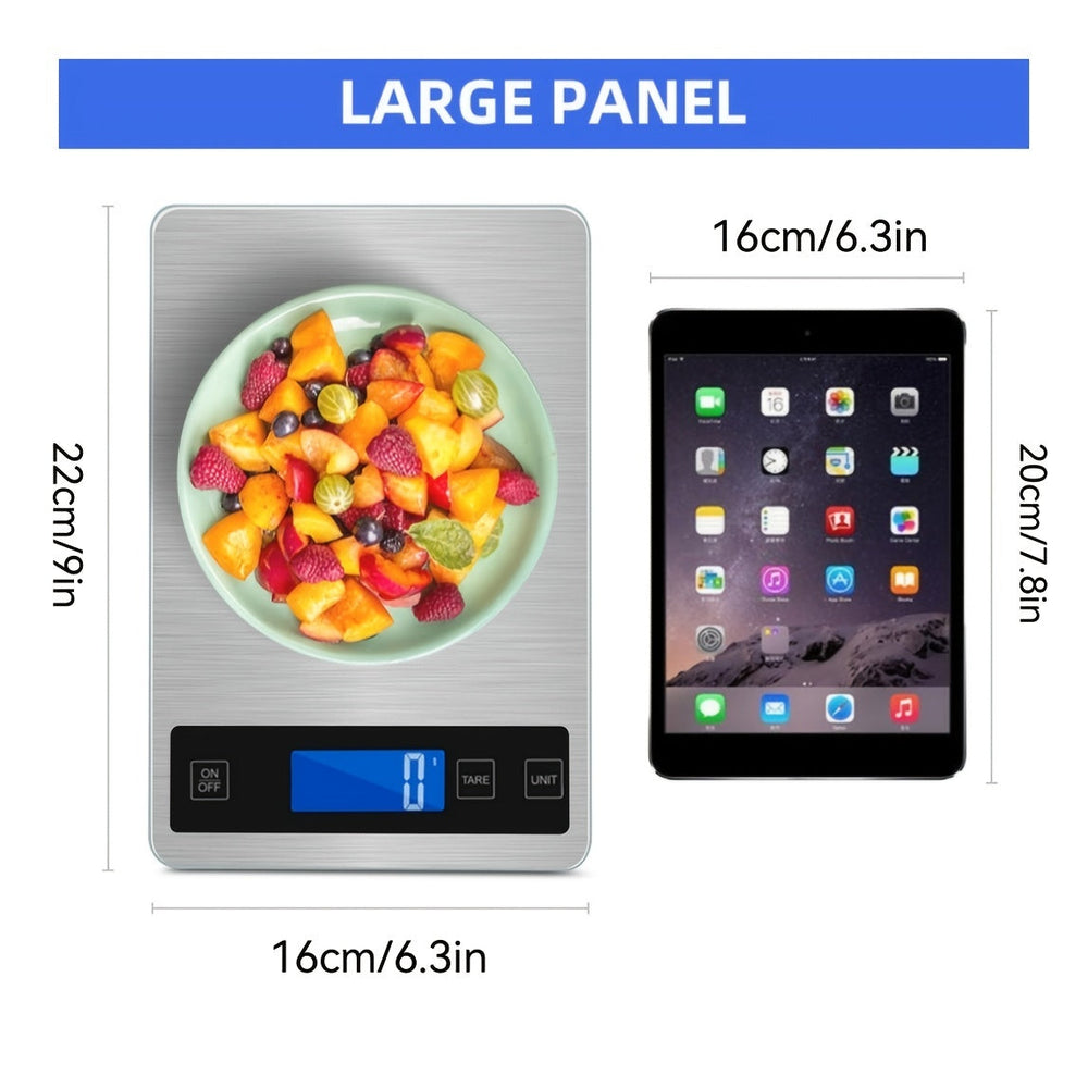 Rechargeable Waterproof Digital Food Scale With Tempered Glass Surface Image 2