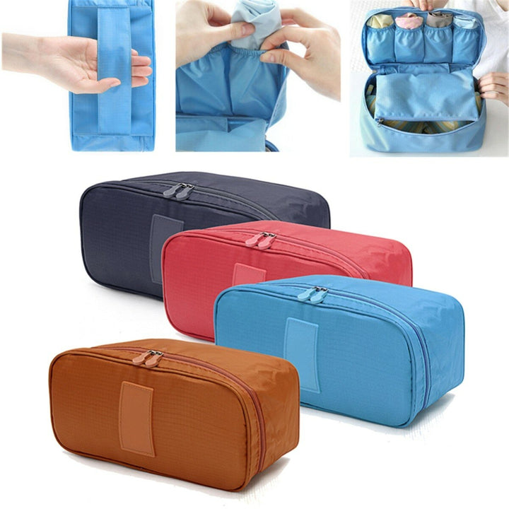 Portable Protect Bra Underwear Socks Cosmetic Packing Cube Storage Bag Travel Luggage Organizer Image 6