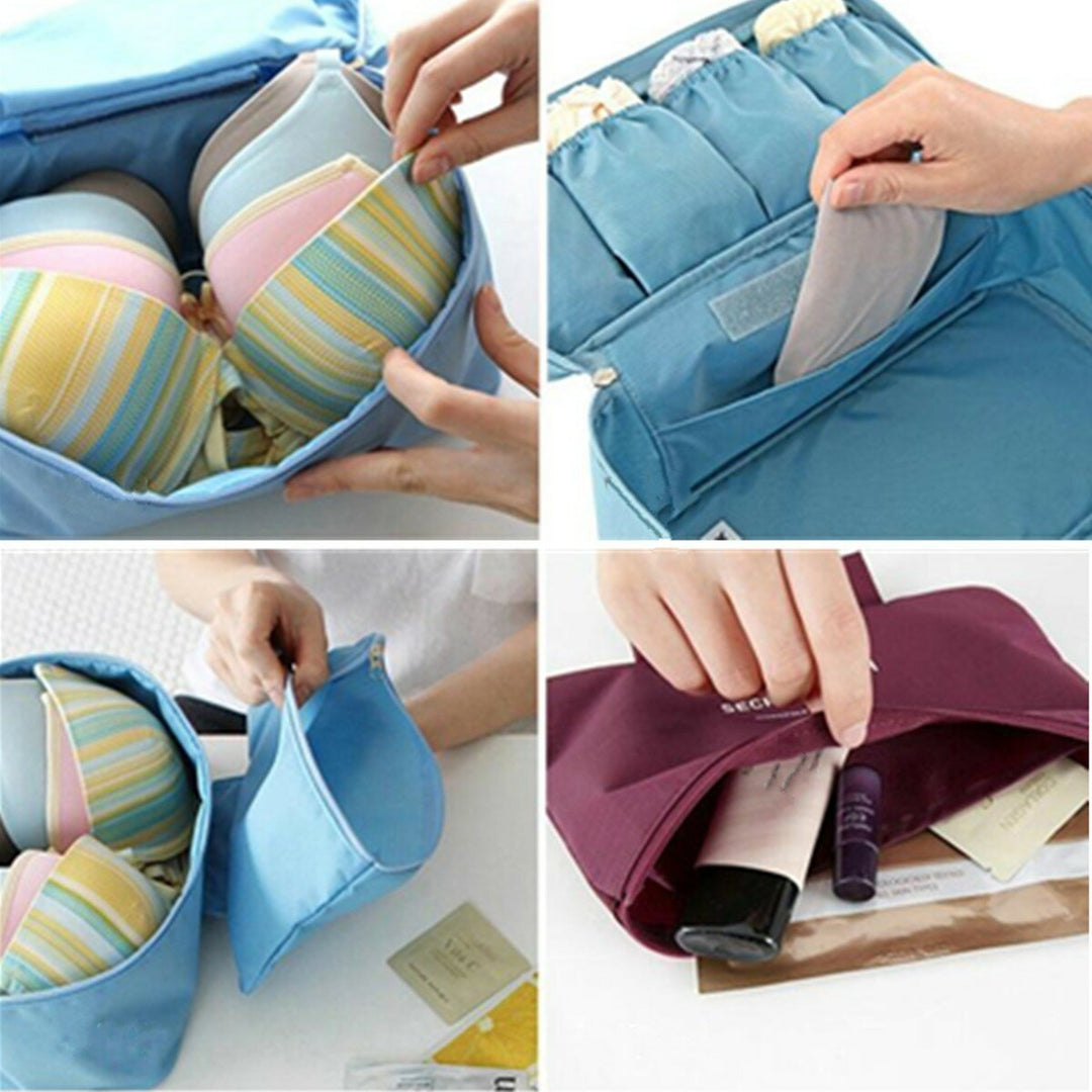 Portable Protect Bra Underwear Socks Cosmetic Packing Cube Storage Bag Travel Luggage Organizer Image 7