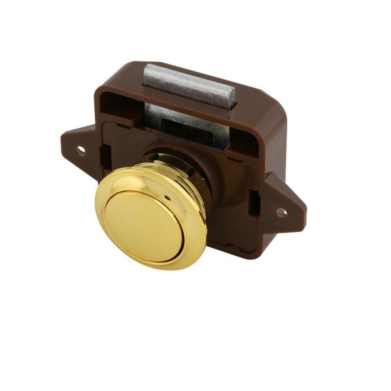 Push Button Latch Knob Lock for Drawer Cupboard Door Caravan Motor Home Cabinet Image 1