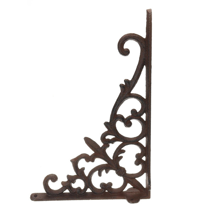 Retro Industrial Cast Iron Shelf Bracket Wall Mounted Supporter Garden Image 1