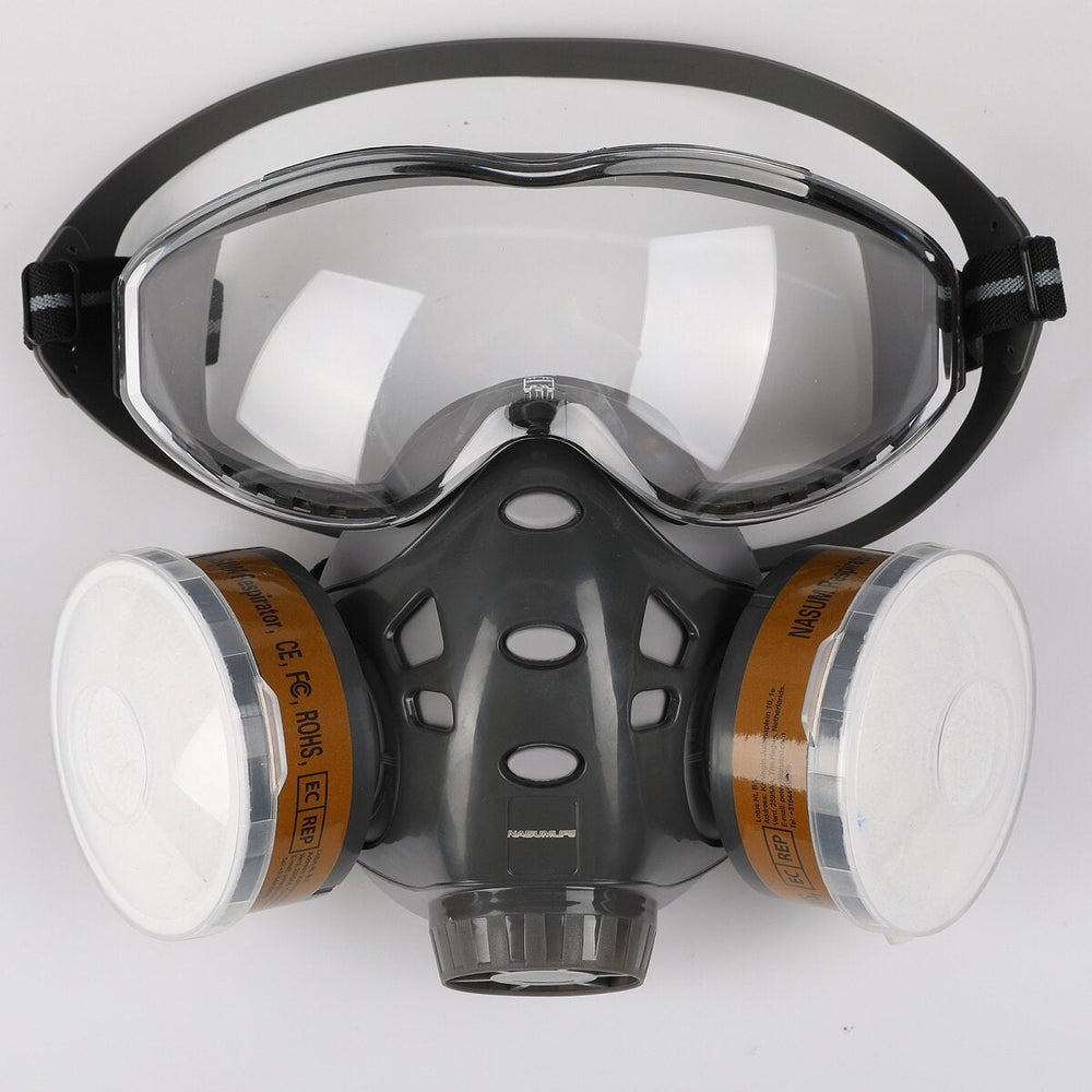 Respiratory Face Cover Mask Reusable Glasses Goggle with Ear Plugs Filters for Dust Protection Polishing Image 2