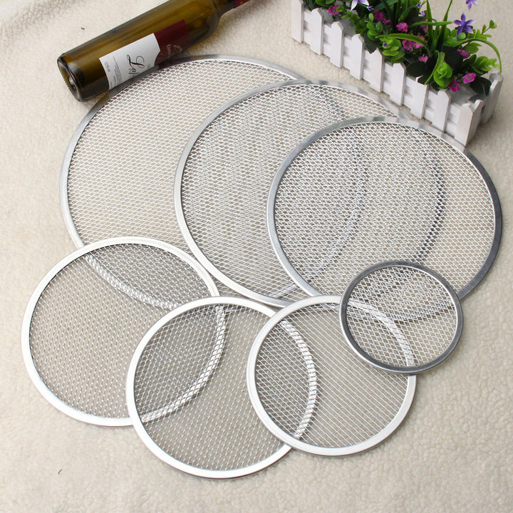 Seamless Rim Aluminium Mesh Pizza Screen Baking Tray Net Bakeware Cooking Tools Image 8