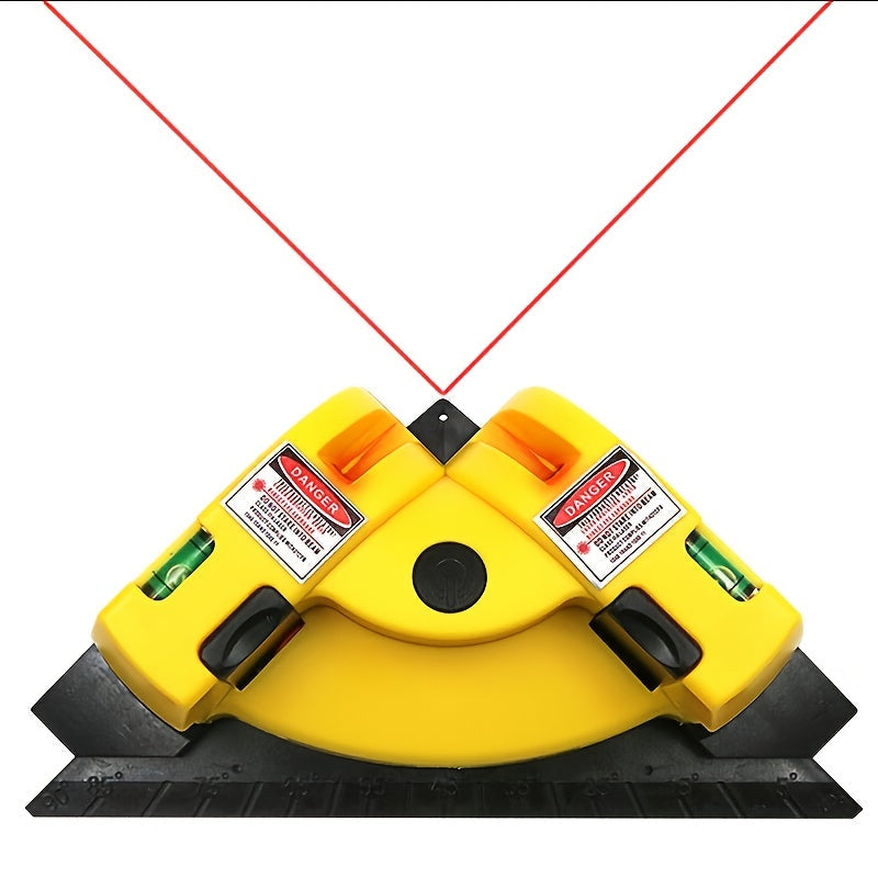 Square Laser Level 90 Degree Vertical Horizontal Line Yellow Image 1