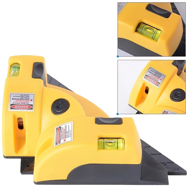 Square Laser Level 90 Degree Vertical Horizontal Line Yellow Image 2