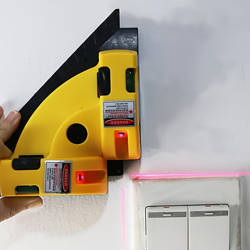 Square Laser Level 90 Degree Vertical Horizontal Line Yellow Image 3