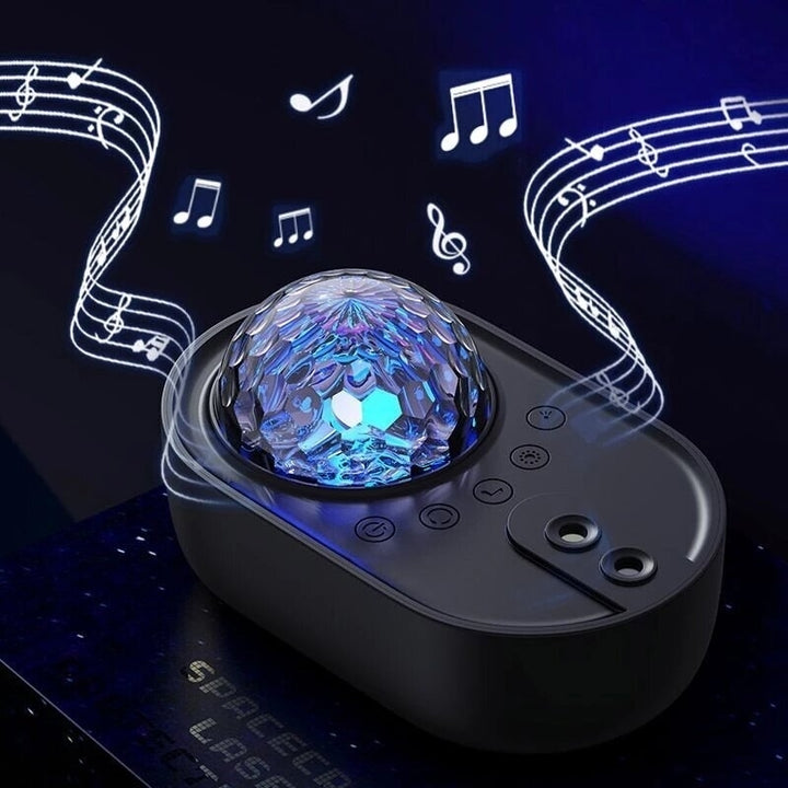 Spaceship Bedside Starry Star Projector Night Lamp Universe Star Sky Ocean Wave Projector Lamp with Wireless Music Image 7