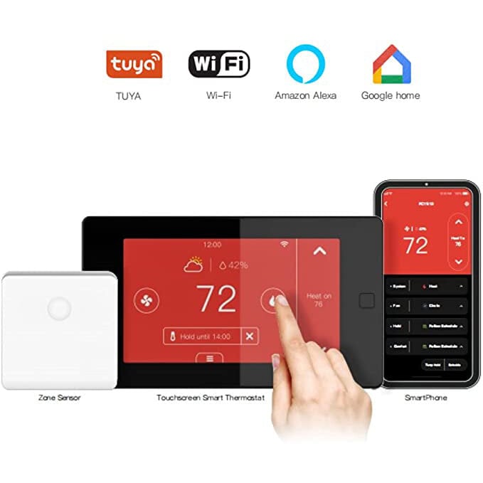 Smart WiFi Programmable Touchscreen Thermostat Smart Home 7 Day,4 Periods Compatible with Alexa and Google Assistant Image 7