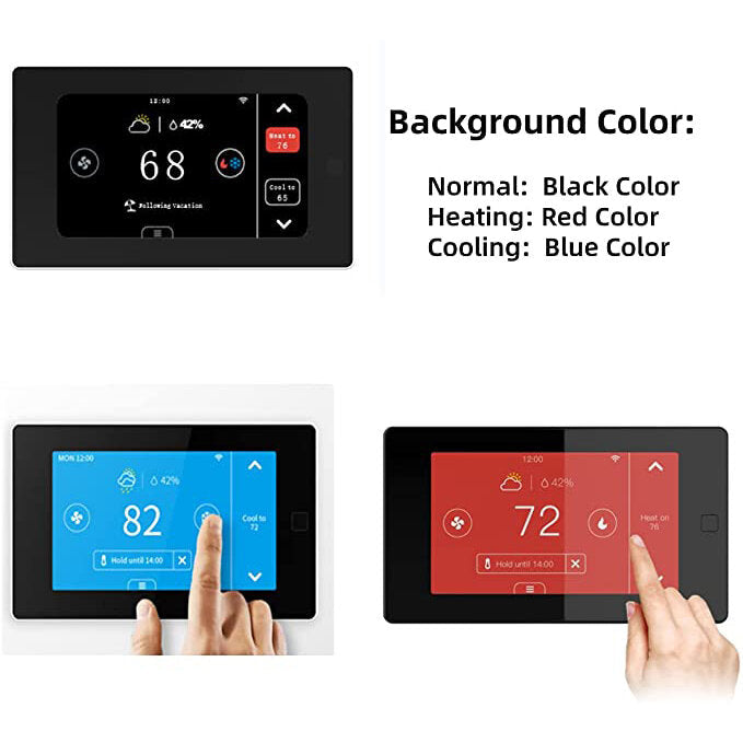 Smart WiFi Programmable Touchscreen Thermostat Smart Home 7 Day,4 Periods Compatible with Alexa and Google Assistant Image 8