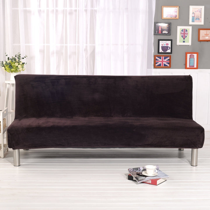 Soft Stretchy Silky Thicken Sofa Cover Elastic Full Cover Without Armrest Folding Sofa Bed Cover Sofa Cushion Image 4