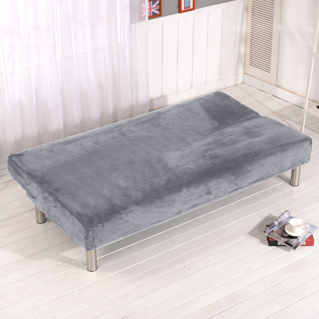 Soft Stretchy Silky Thicken Sofa Cover Elastic Full Cover Without Armrest Folding Sofa Bed Cover Sofa Cushion Image 9