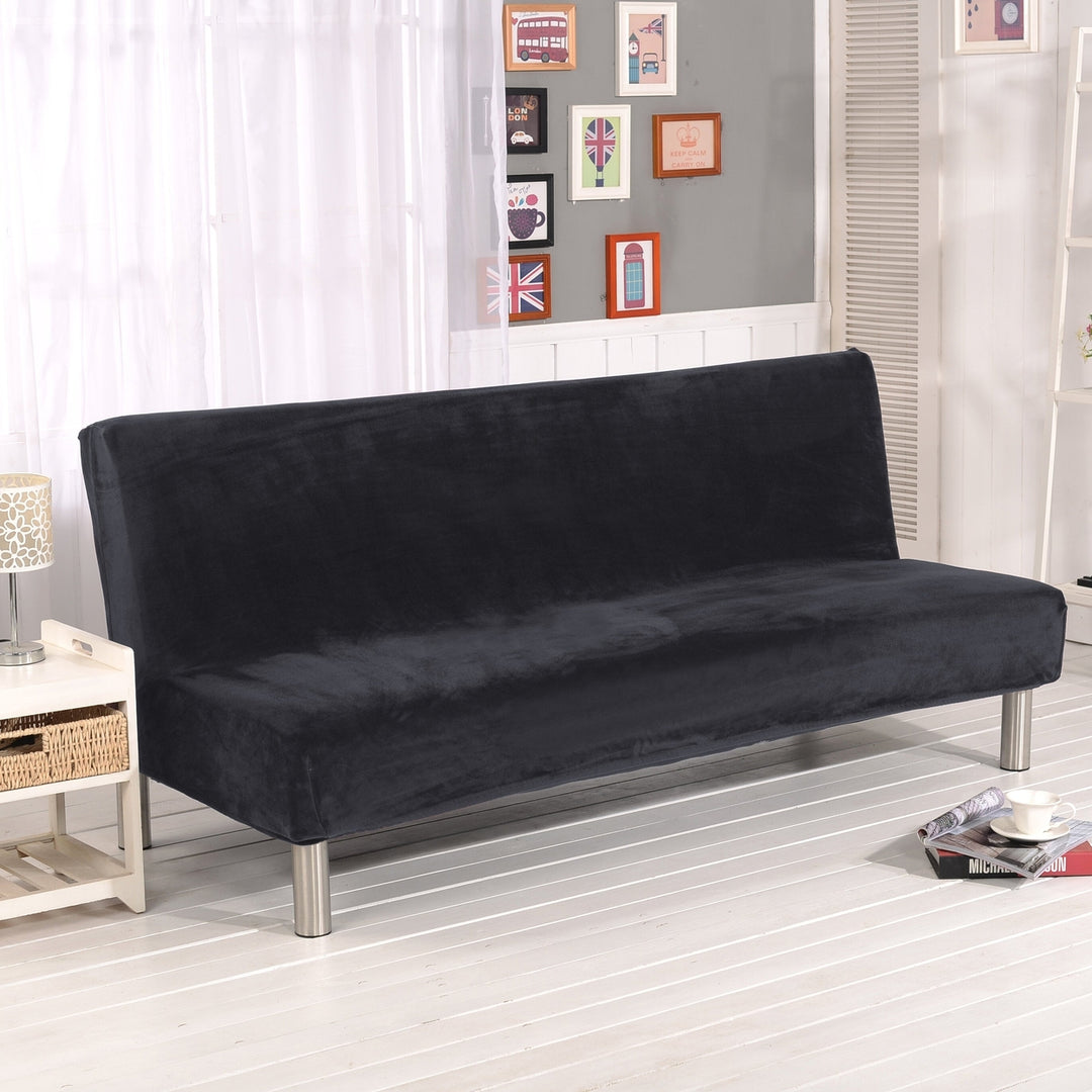 Soft Stretchy Silky Thicken Sofa Cover Elastic Full Cover Without Armrest Folding Sofa Bed Cover Sofa Cushion Image 10