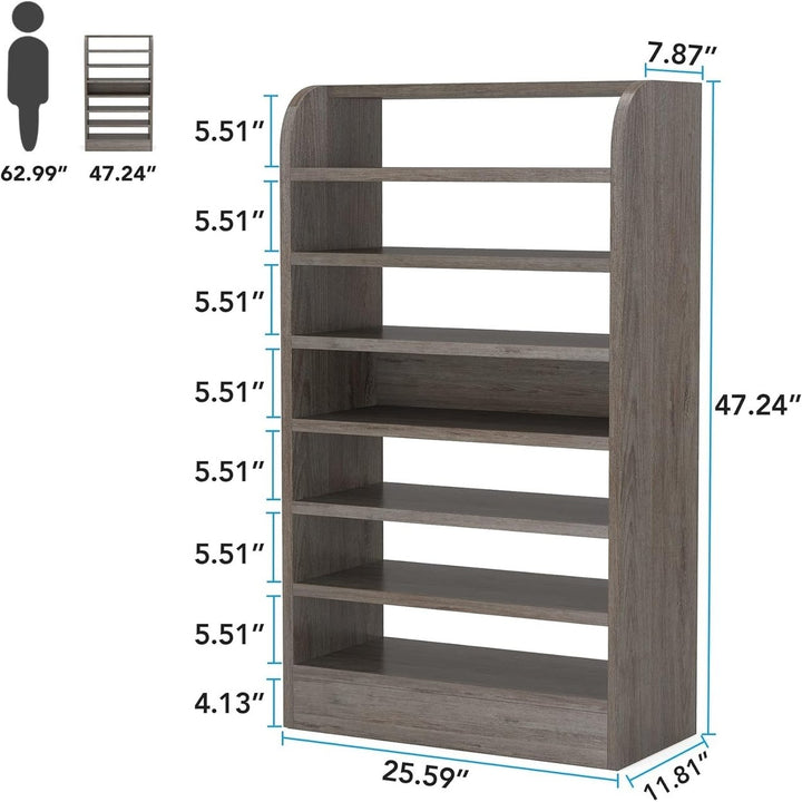 Tribesigns Shoe Rack, 8-Tier Tall Shoe Shelf Shoes Storage Organizer, Wooden Shoe Storage Cabinet Shoe Stand Image 8