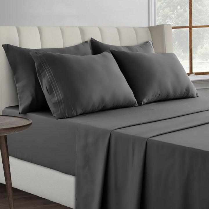 6-Piece Premier Collection Fitted Egyptian Cotton Bed Sheet Set Image 4