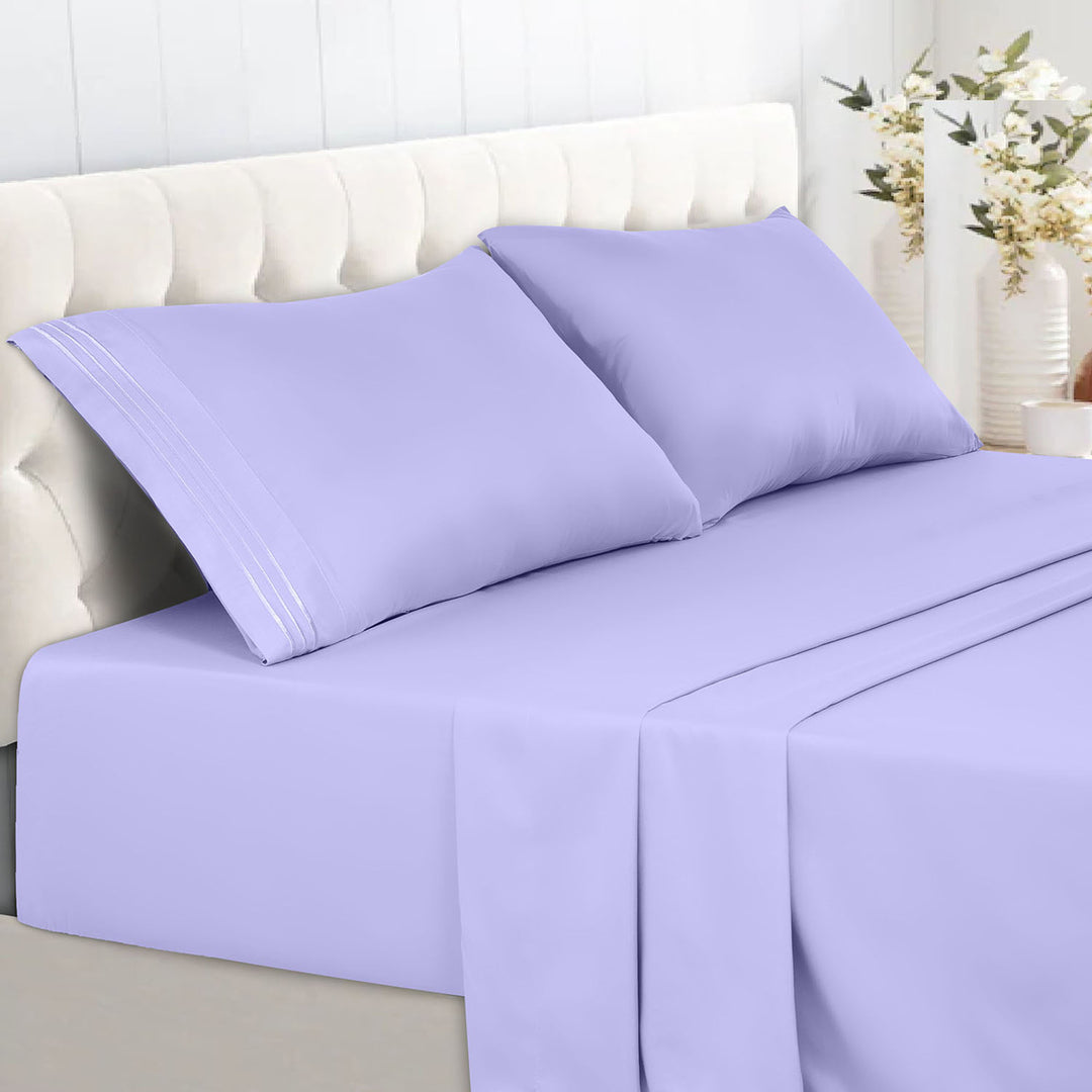 6-Piece Premier Collection Fitted Egyptian Cotton Bed Sheet Set Image 10