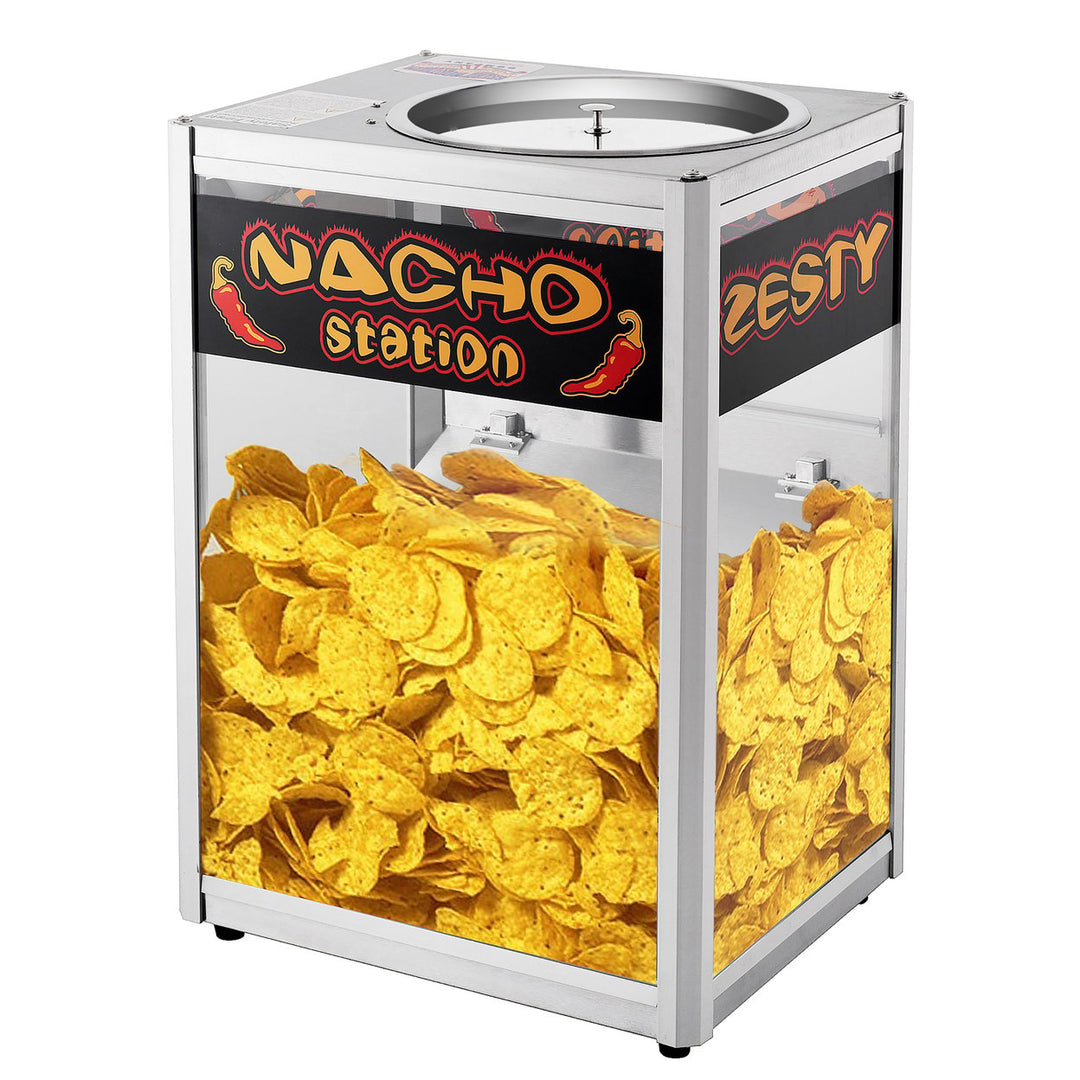 Commercial Grade Nacho Chip Warmer Stainless Steel Countertop Machine 10lbs Capacity Image 1