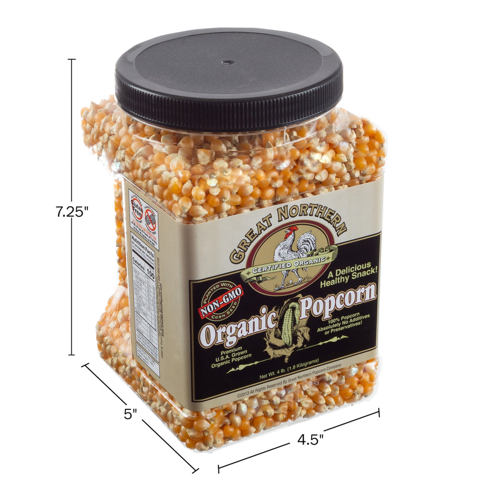 Great Northern Popcorn Organic Yellow Gourmet Popcorn All Natural, 4 Pounds Image 2