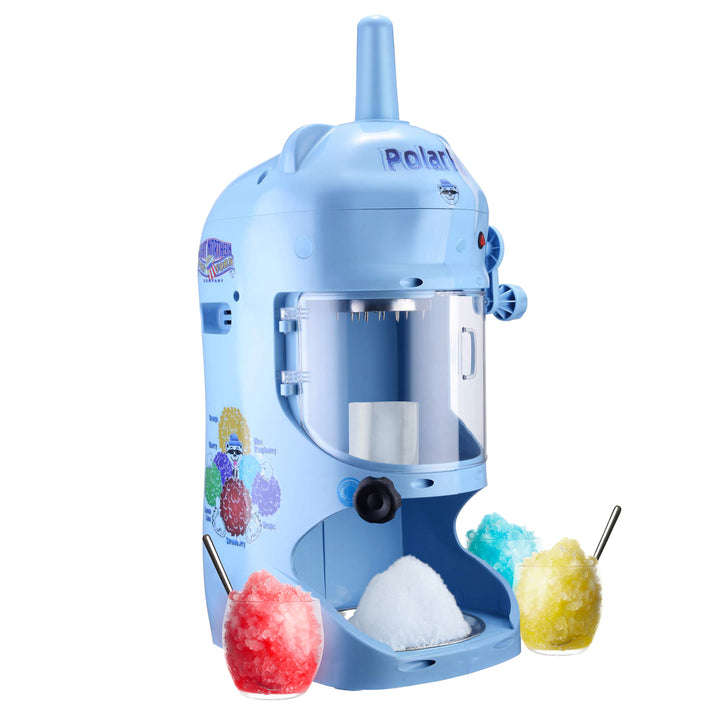 Blue Snow Cone Machine Countertop Ice Shaver 250W Motor 3.5lbs Per Minute Image 1