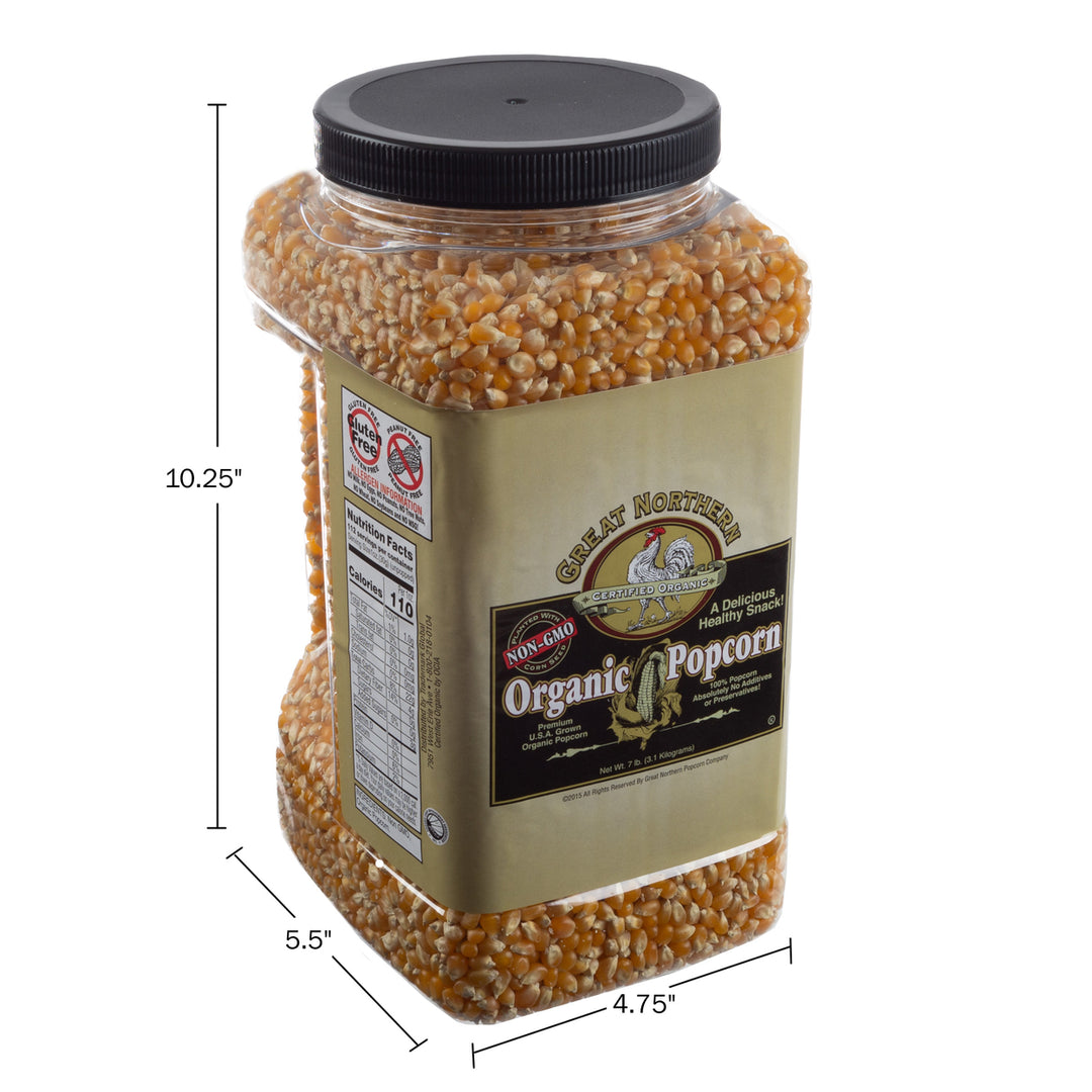 Great Northern Popcorn Organic Yellow Gourmet Popcorn All Natural, 7 Pounds Image 2