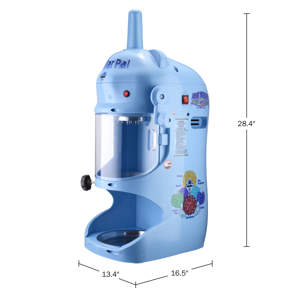 Blue Snow Cone Machine Countertop Ice Shaver 250W Motor 3.5lbs Per Minute Image 2