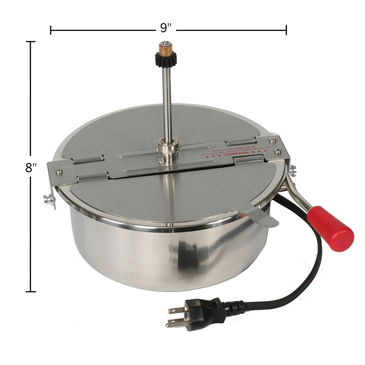 Great Northern 8 Ounce Popcorn Kettle Replacement Stainless Steel 860W Kettle Image 2