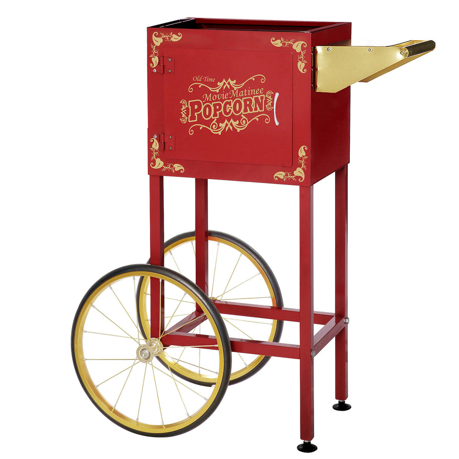 Popcorn Cart Matinee Replacement Stand 8oz Poppers Shelf, Handle Wheels, Red Image 1