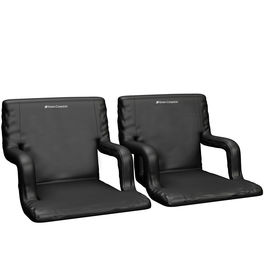 2 Pack Padded Foldable Stadium Chair Bleacher Cushion Armrests Backpack Straps Image 1