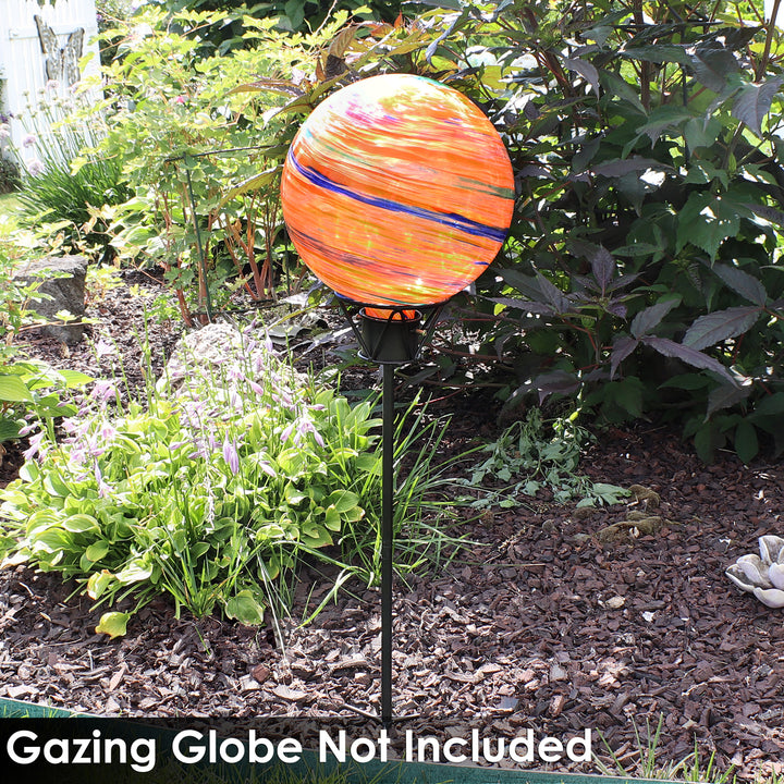 Sunnydaze Simple 3-Prong Steel Gazing Globe - 24 in - Black Image 9