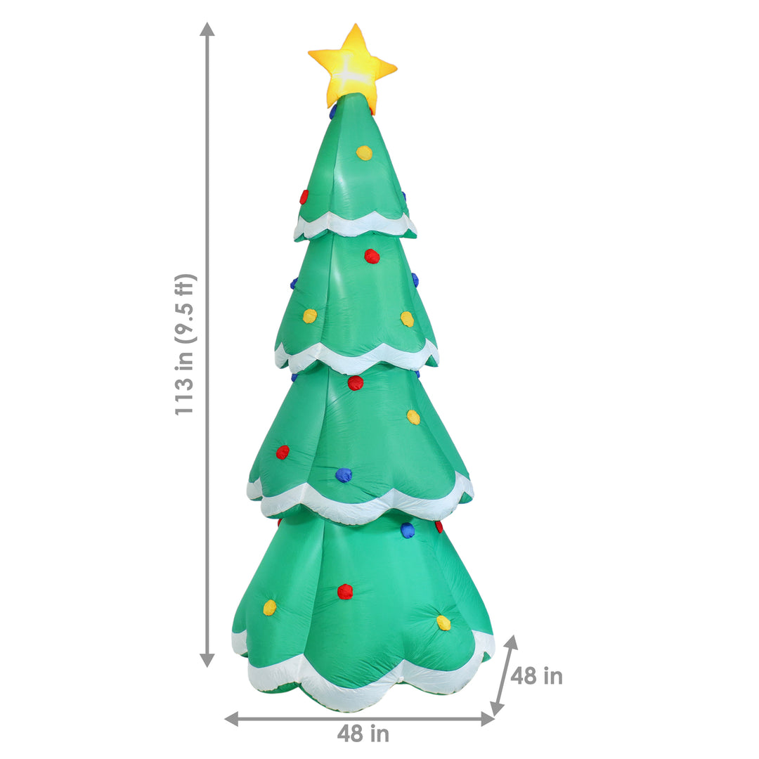 Sunnydaze Towering Green Christmas Tree Inflatable Yard Decoration - 9.5 ft Image 5