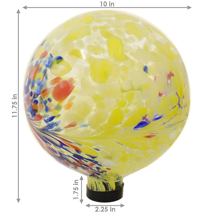 Sunnydaze Bright Summer Burst Glass Gazing Globe - 10 in - 2pk Image 3