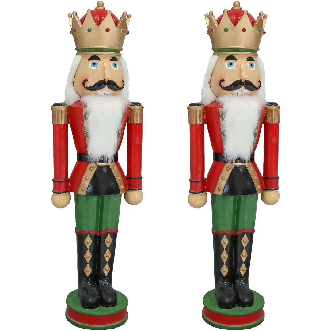 Sunnydaze Matthias the Prince Outdoor Nutcracker - 35 in - Set of 2 Image 1