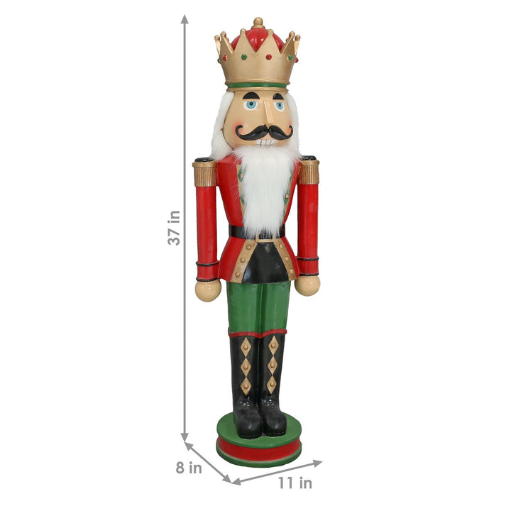 Sunnydaze Matthias the Prince Outdoor Nutcracker - 35 in - Set of 2 Image 3