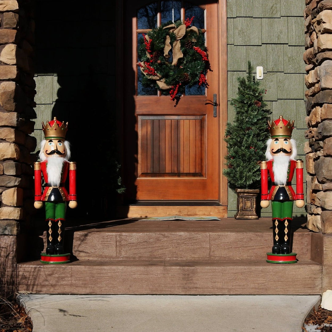 Sunnydaze Matthias the Prince Outdoor Nutcracker - 35 in - Set of 2 Image 5