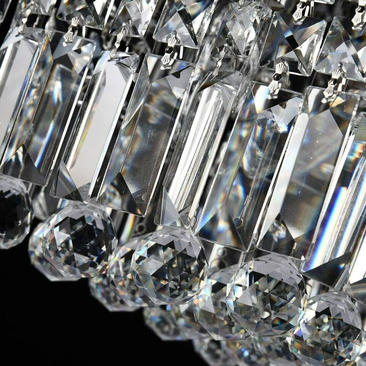 Rectangle K9 Crystal Chandelier Modern Pendant Light for Dining Room Kitchen Image 3