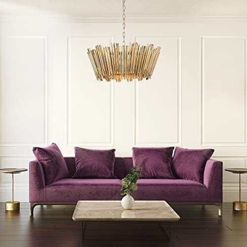 Gold Chandelier Modern Farmhouse Chandelier Dining Room Lighting Fixture Hanging Image 2